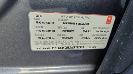 2019 Tesla Model X 5YJXCBE24KF192913