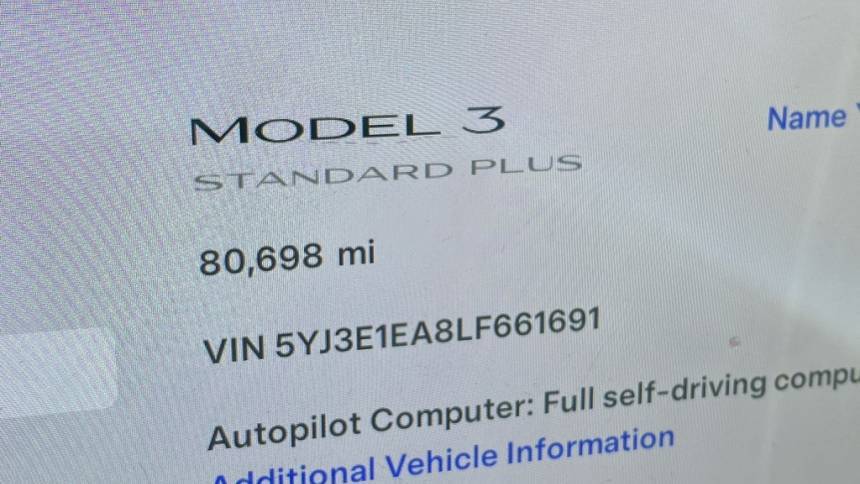 2020 Tesla Model 3 5YJ3E1EA8LF661691