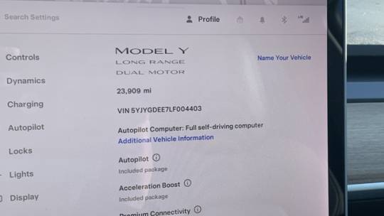 2020 Tesla Model Y 5YJYGDEE7LF004403