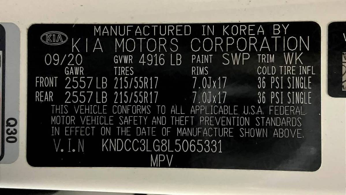 2020 Kia NIRO EV KNDCC3LG8L5065331