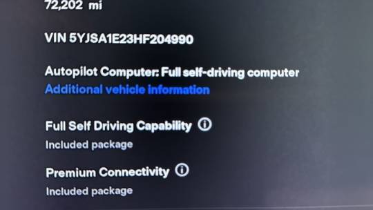 2017 Tesla Model S 5YJSA1E23HF204990