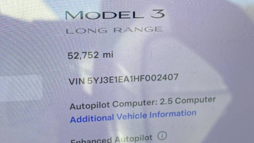 2017 Tesla Model 3 5YJ3E1EA1HF002407