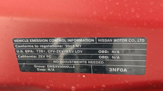 2013 Nissan LEAF 1N4AZ0CP0DC405174