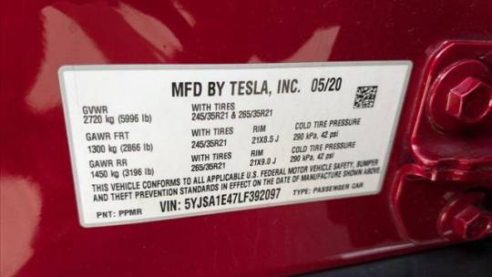 2020 Tesla Model S 5YJSA1E47LF392097