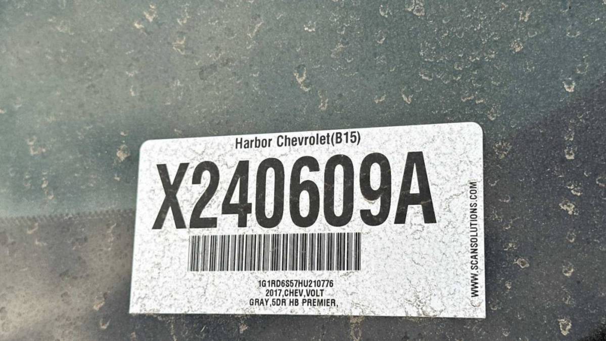 2017 Chevrolet VOLT 1G1RD6S57HU210776