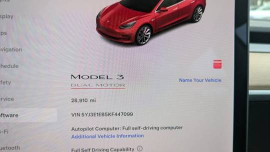 2019 Tesla Model 3 5YJ3E1EB5KF447099