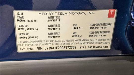 2016 Tesla Model S 5YJSA1E29GF172769