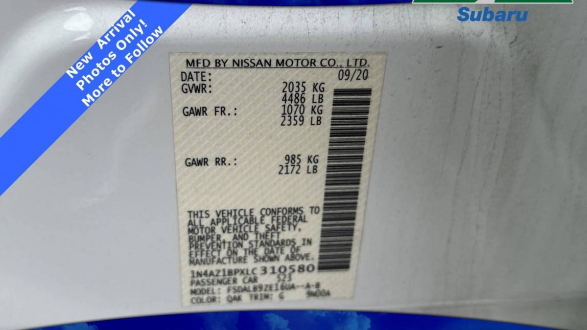 2020 Nissan LEAF 1N4AZ1BPXLC310580