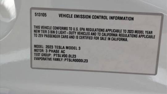 2023 Tesla Model 3 5YJ3E1EC9PF513105