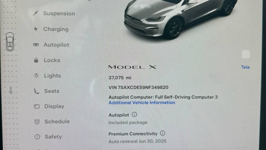 2022 Tesla Model X 7SAXCDE59NF349820