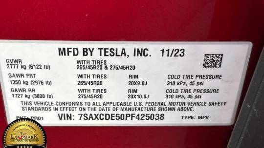 2023 Tesla Model X 7SAXCDE50PF425038