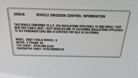 2022 Tesla Model X 7SAXCDE58NF345516