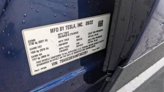 2022 Tesla Model X 7SAXCDE54NF362281