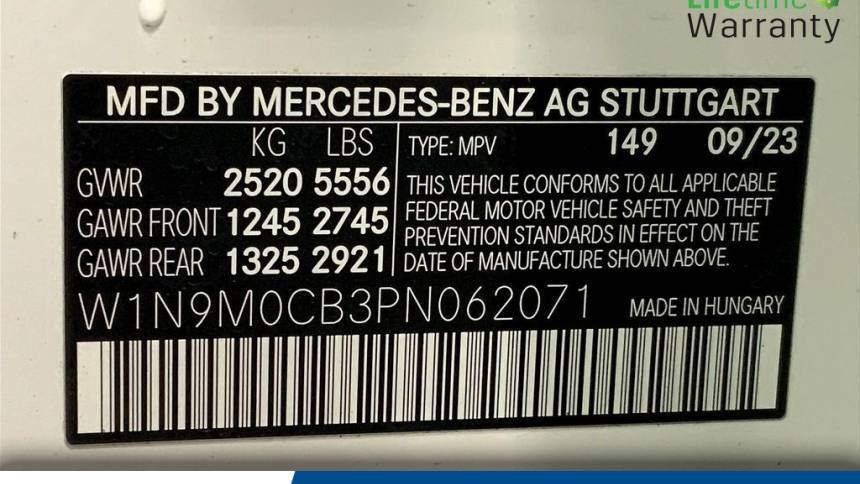 2023 Mercedes EQB W1N9M0CB3PN062071