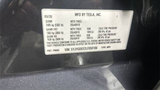 2020 Tesla Model Y 5YJYGDEE2LF050186