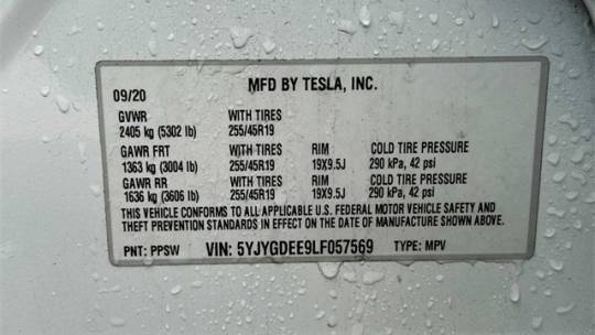 2020 Tesla Model Y 5YJYGDEE9LF057569