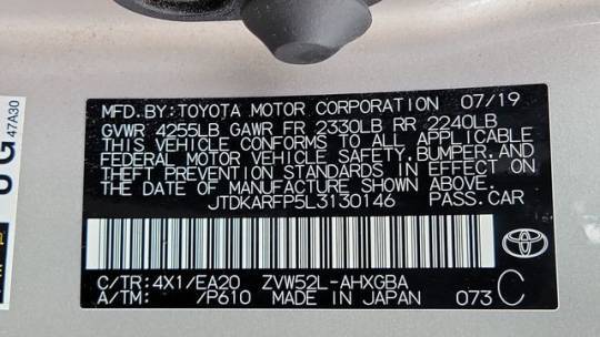 2020 Toyota Prius Prime JTDKARFP5L3130146