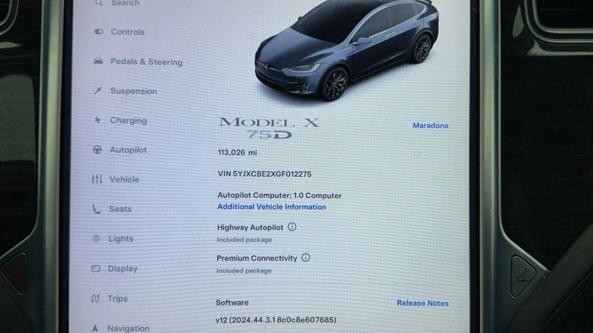 2016 Tesla Model X 5YJXCBE2XGF012275