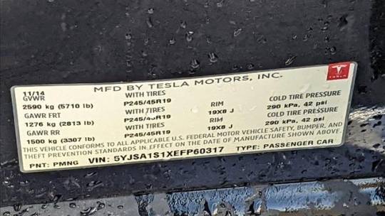 2014 Tesla Model S 5YJSA1S1XEFP60317