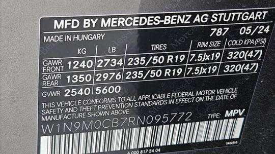 2024 Mercedes EQB W1N9M0CB7RN095772