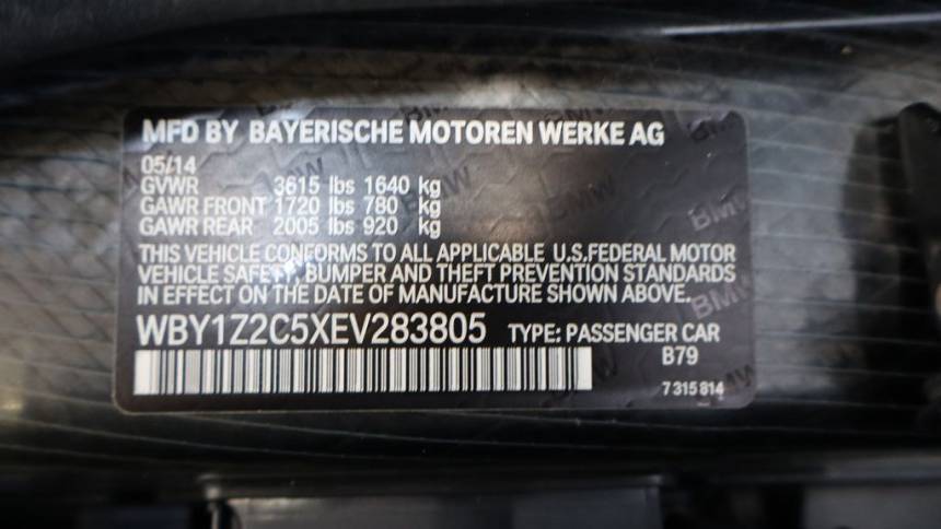 2014 BMW i3 WBY1Z2C5XEV283805