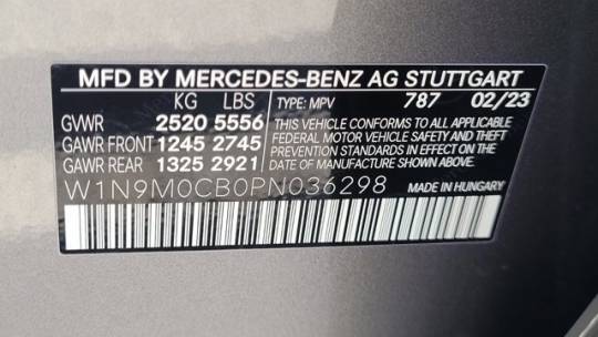 2023 Mercedes EQB W1N9M0CB0PN036298