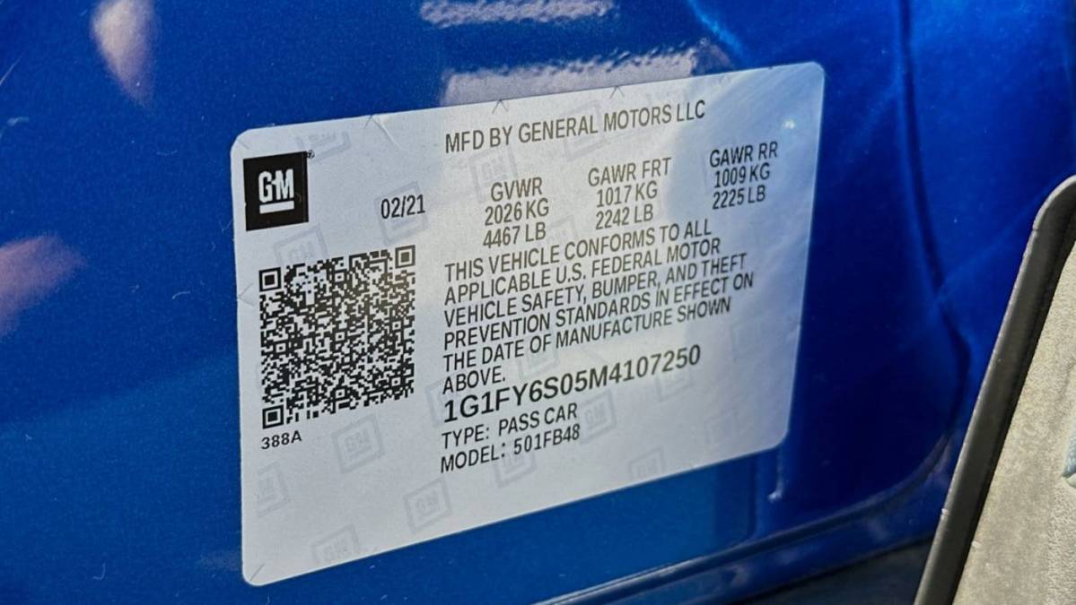 2021 Chevrolet Bolt 1G1FY6S05M4107250