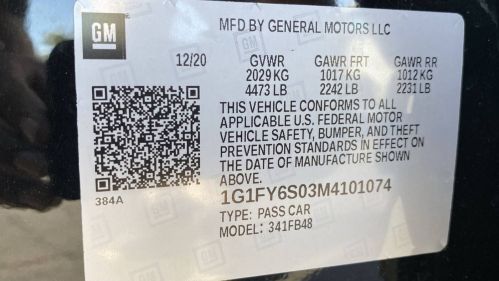 2021 Chevrolet Bolt 1G1FY6S03M4101074