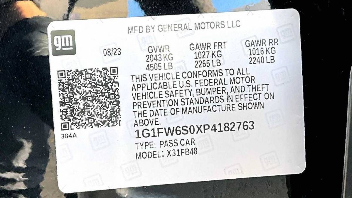 2023 Chevrolet Bolt 1G1FW6S0XP4182763