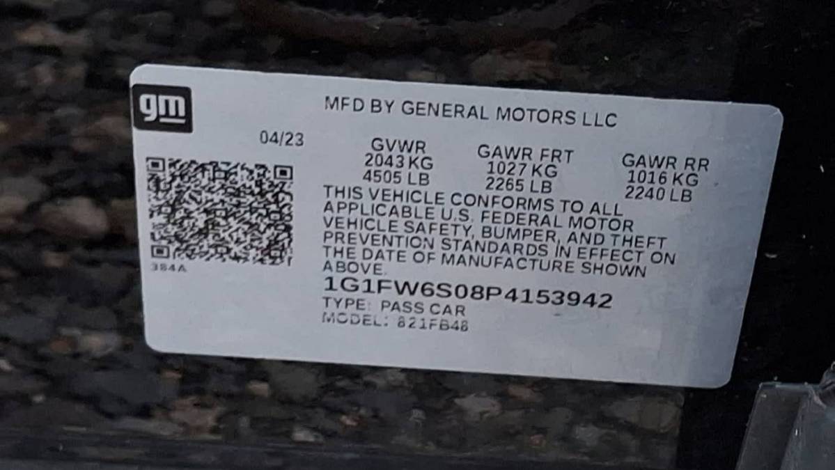 2023 Chevrolet Bolt 1G1FW6S08P4153942