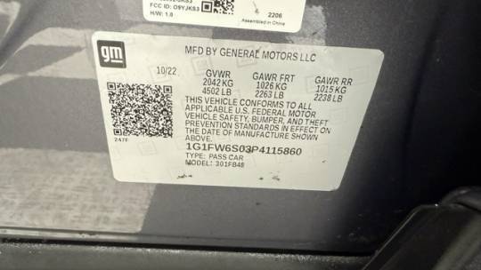 2023 Chevrolet Bolt 1G1FW6S03P4115860