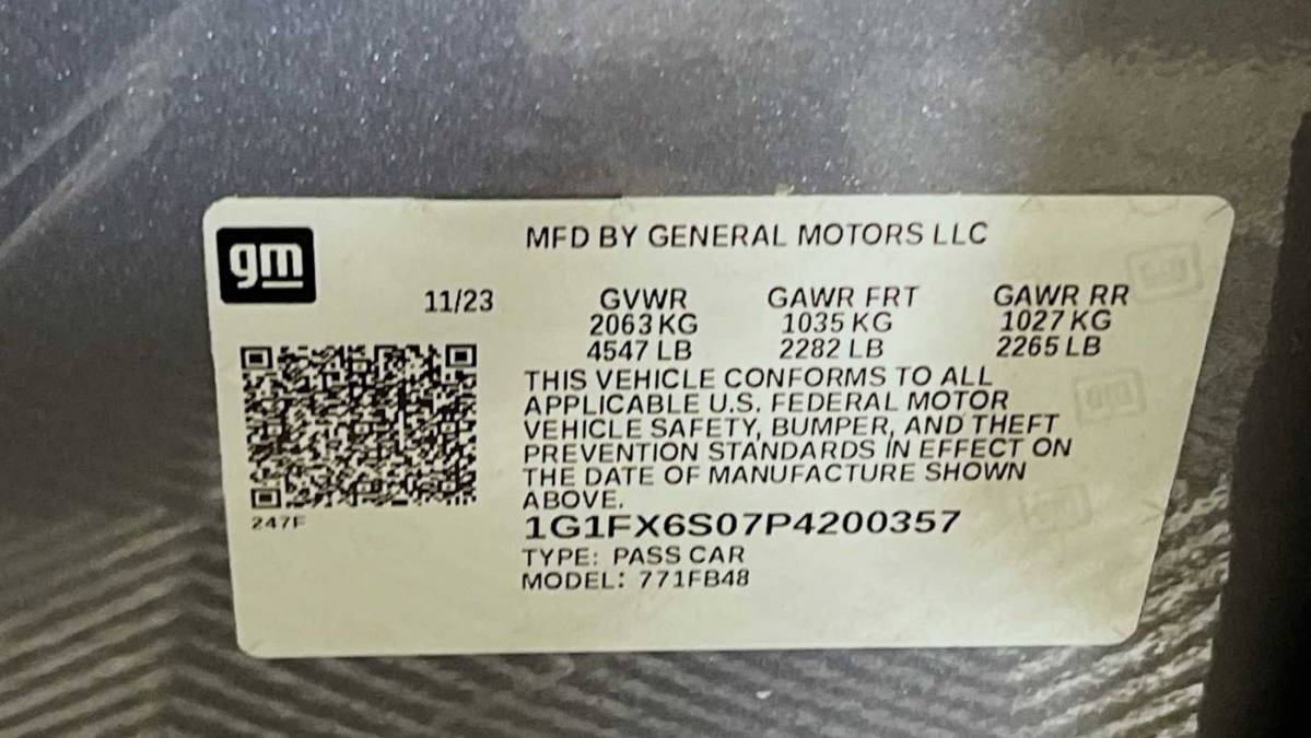 2023 Chevrolet Bolt 1G1FX6S07P4200357