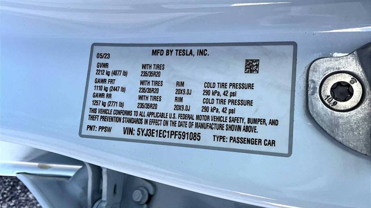 2023 Tesla Model 3 5YJ3E1EC1PF591085