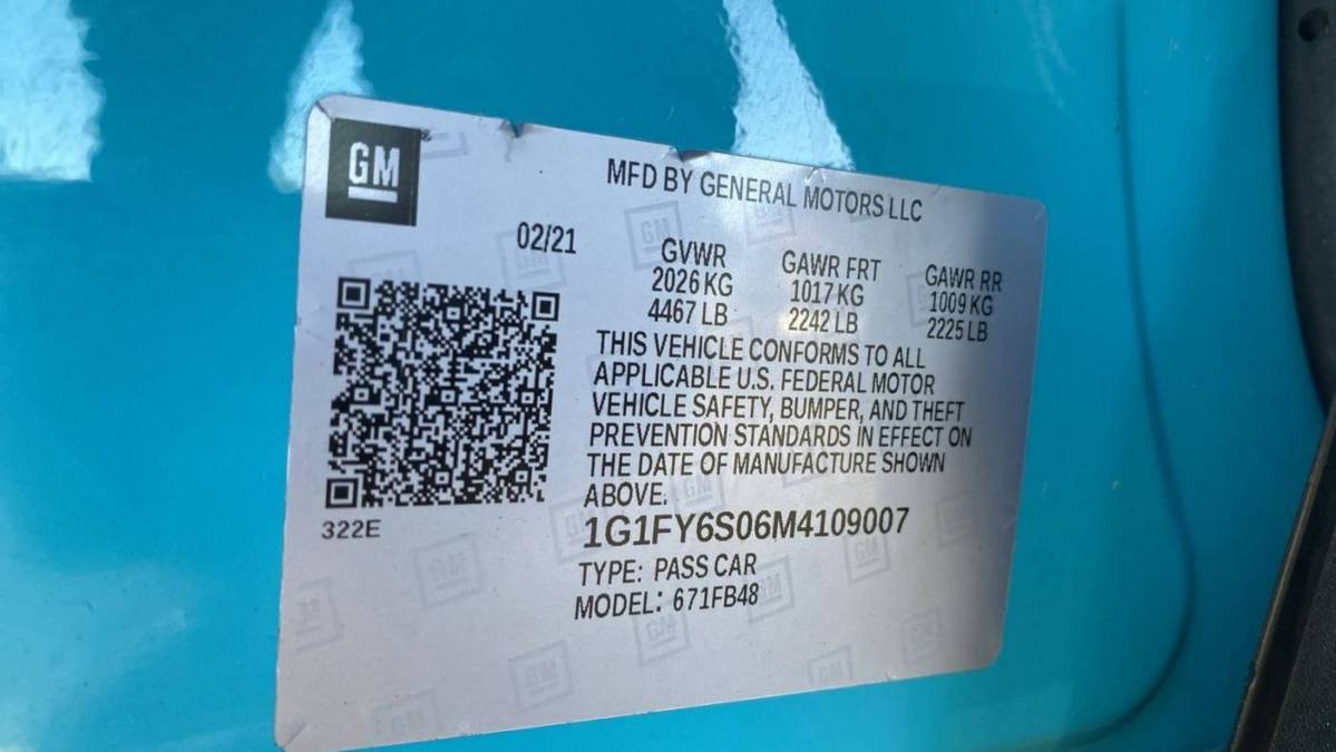 2021 Chevrolet Bolt 1G1FY6S06M4109007