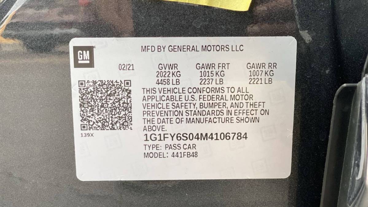 2021 Chevrolet Bolt 1G1FY6S04M4106784