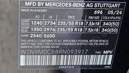 2024 Mercedes EQB W1N9M0CB8RN093917