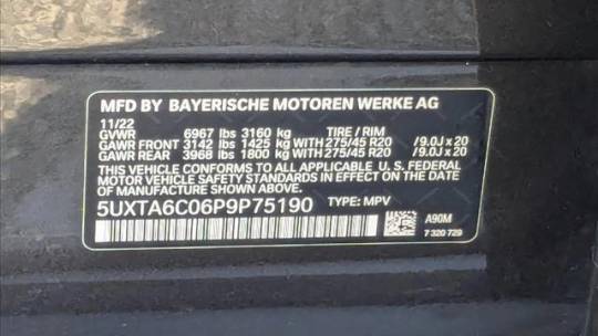 2023 BMW X5 5UXTA6C06P9P75190