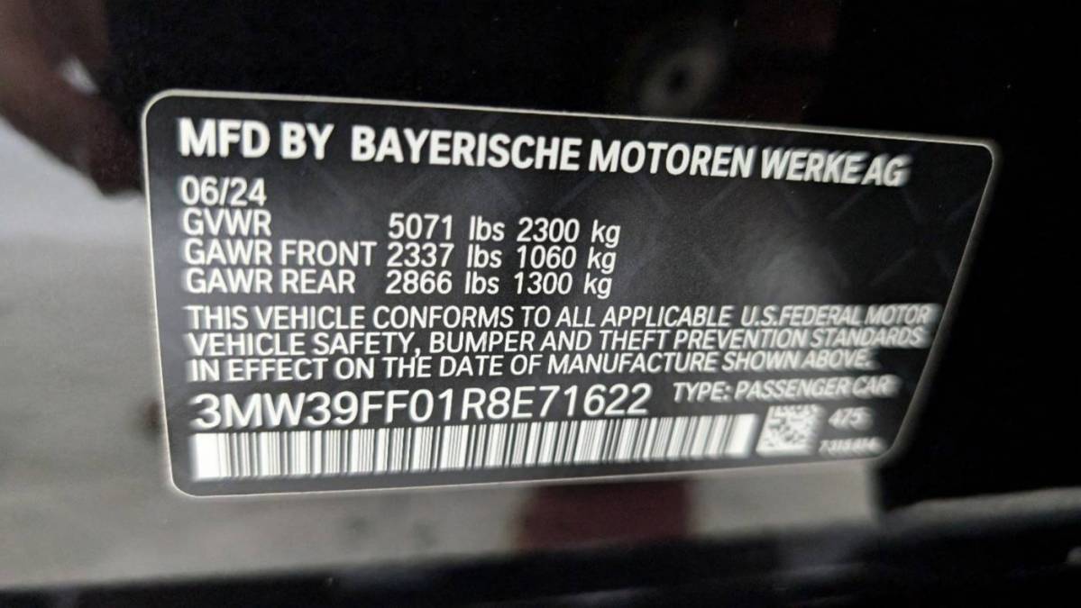 2024 BMW 3 Series 3MW39FF01R8E71622