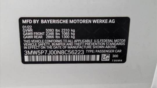 2022 BMW 3 Series 3MW5P7J00N8C56223