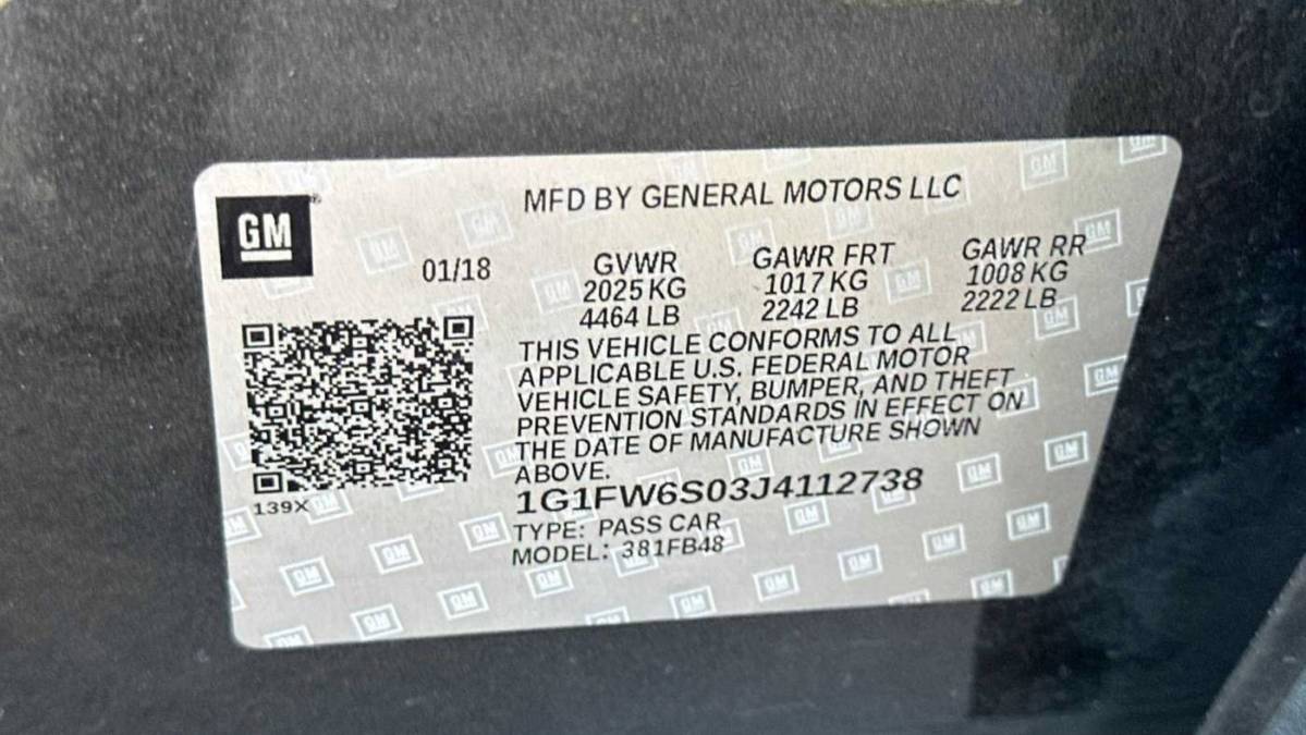 2018 Chevrolet Bolt 1G1FW6S03J4112738