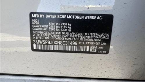 2022 BMW 3 Series 3MW5P9J0XN8C31499