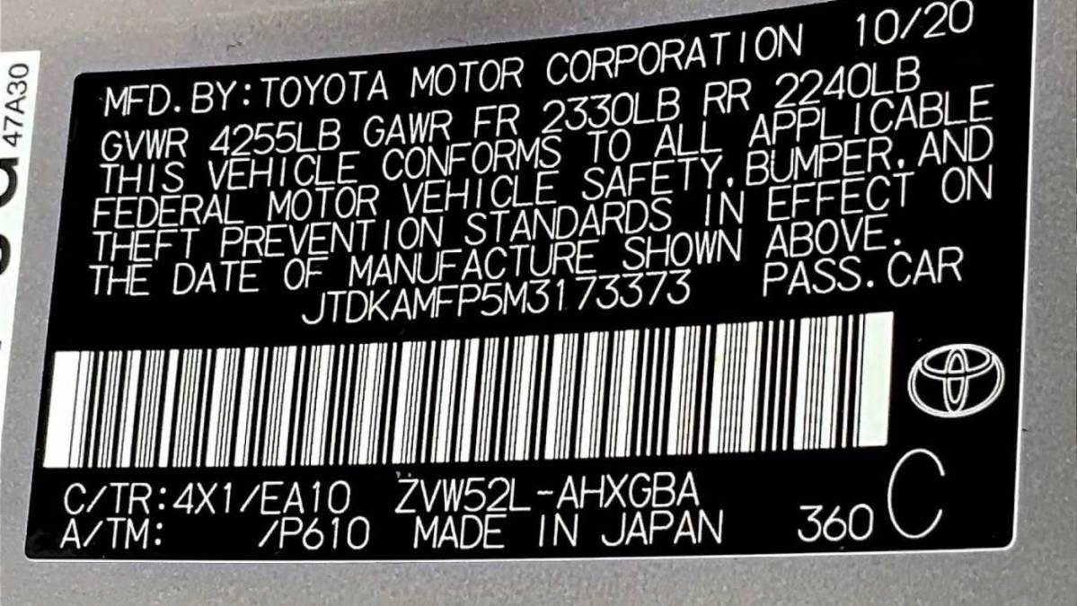 2021 Toyota Prius Prime JTDKAMFP5M3173373