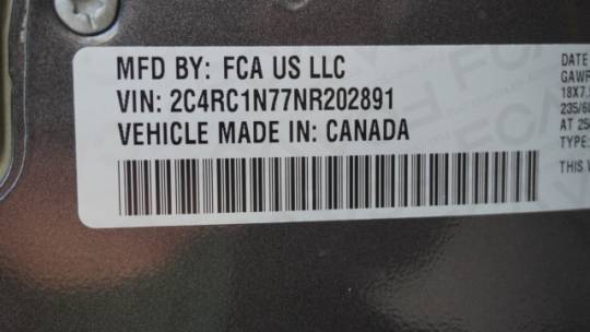 2022 Chrysler Pacifica 2C4RC1N77NR202891