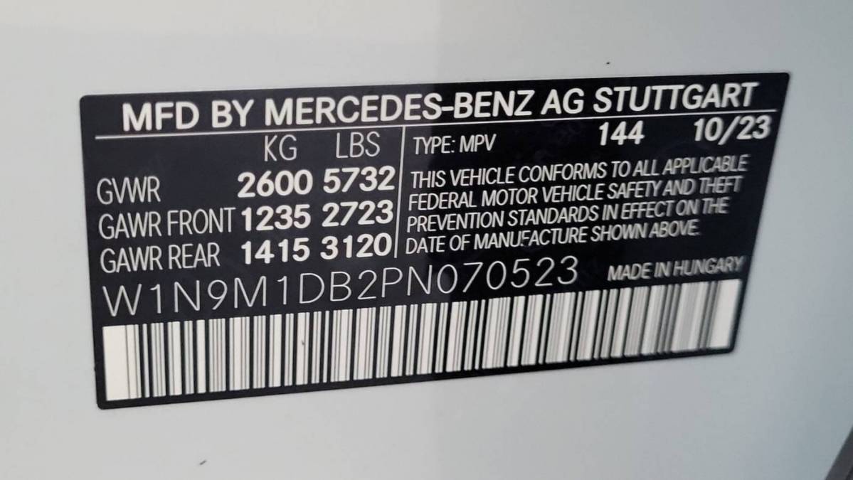 2023 Mercedes EQB W1N9M1DB2PN070523