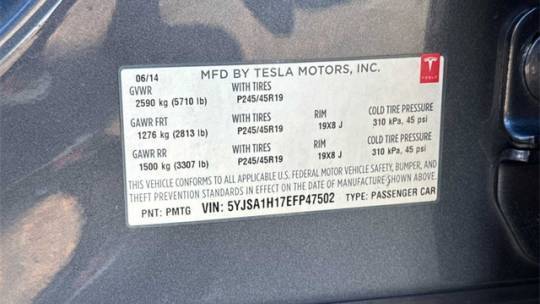 2014 Tesla Model S 5YJSA1H17EFP47502