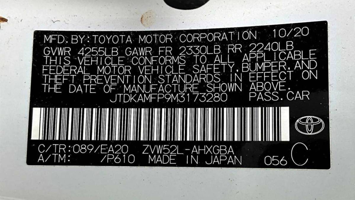 2021 Toyota Prius Prime JTDKAMFP9M3173280