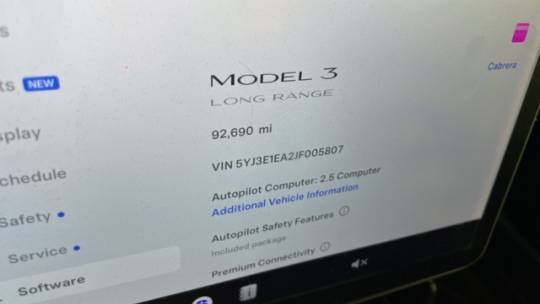 2018 Tesla Model 3 5YJ3E1EA2JF005807