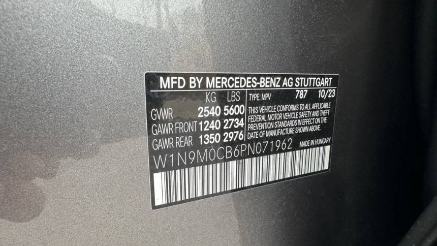 2023 Mercedes EQB W1N9M0CB6PN071962