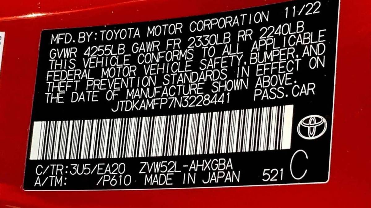 2022 Toyota Prius Prime JTDKAMFP7N3228441