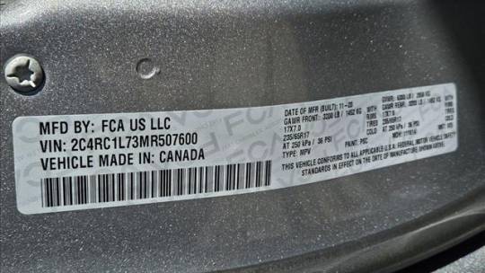 2021 Chrysler Pacifica 2C4RC1L73MR507600